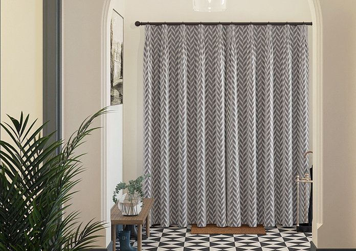Chevron Stripe, Grey - Made to Measure Curtains - Image 7
